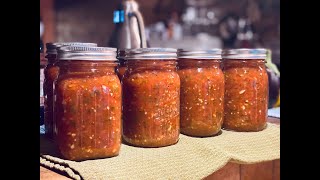 Homemade Garden Fresh Salsa Canning Recipe [upl. by Constant]