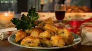 Stilton Puffs  Nigel Slaters 12 Tastes of Christmas  Episode 1  BBC [upl. by Selia]