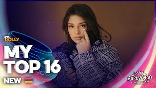 Junior Eurovision 2022  My Top 16  NEW 🇦🇲 ALL SONGS [upl. by Boarer]