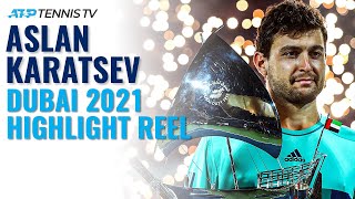 Aslan Karatsev Brilliant Shots amp Best Moments in Title Run  Dubai 2021 Highlights [upl. by Stiruc17]