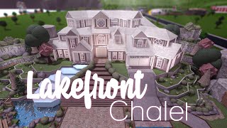 Roblox  Bloxburg Lakefront Chalet  House Build [upl. by Elburt]