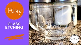 STUDIO VLOG 6  Glass Etching  Etsy Orders [upl. by Leinehtan547]