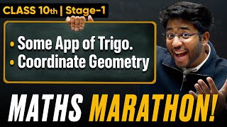 Class 10th Maths Maha Marathon  Some App of Trigonometry amp Coord Geometry 🔥  Shobhit Nirwan [upl. by Urdna]