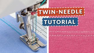 TwinNeedle Success Master Hemming Knits On A Sewing Machine [upl. by Asirac]