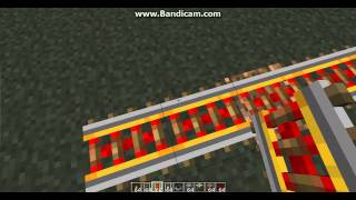 How to use minecraft Rails Powered Rails and Detector Rails [upl. by Barna]