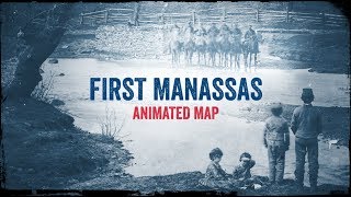 First Manassas Animated Battle Map [upl. by Shurwood]