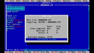 centigrade to fahrenheit c program  Turbo C [upl. by Atteragram]