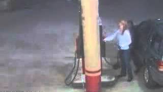 Gas Station Static Electricity Fire [upl. by Dnalyaw122]