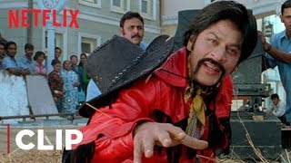 Shah Rukh Khan Funny Scene  Yenna Rascala Mind It  Om Shanti Om  Netflix India [upl. by Pentha237]