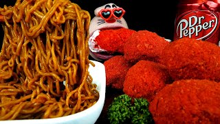 ASMR MUKBANG  Cheetos Chicken amp Black Bean Noodle EATING SHOW [upl. by Bergquist961]