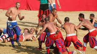 Calcio Storico Fiorentino ROSSI vs AZZURRI Florence Tuscany Italy Europe [upl. by Leboff]