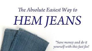 The Absolute Easiest Way to Hem Jeans [upl. by Lurleen49]