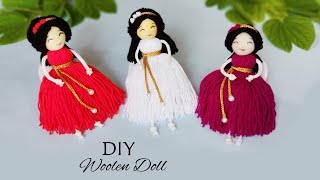 How to make yarnwoolen Doll at home  Easy Doll Making Tutorial  DIY Room Decor  handmade doll [upl. by Yesdnyl]