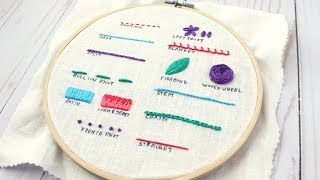 Embroidery Stitches Guide [upl. by Witty]