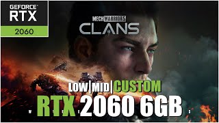 MechWarrior 5 Clans  All Settings Tested RTX 2060 6GB FPS TEST [upl. by Nimoynib]