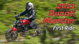 2021 Ducati Monster Review – First Ride [upl. by Ssidnak]