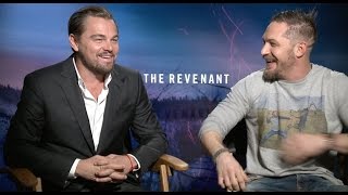 Leonardo DiCaprio and Tom Hardy interview for THE REVENANT [upl. by Robinet597]