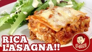 Rica Lasagna Lasaña  Receta Fácil  El Guzii [upl. by Ordnazil]