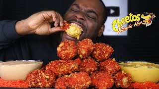 CHEESY HOT CHEETOS CHICKEN MUKBANG [upl. by Atilrak]