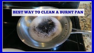 How to Clean a Stainless Steel Burnt Pan or Pot Easy Method [upl. by Lamson]