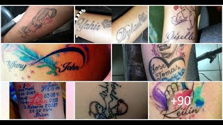 100 Tatuajes con Nombres e Iniciales de Hijos [upl. by Euqinot]