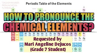 HOW TO PRONOUNCE THE 118 ELEMENTS IN PERIODIC TABLE  Teacher Maureen [upl. by Burrus]