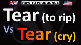 How to Pronounce TEAR Vs TEAR [upl. by Oiciruam838]