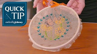 Quick Tip How to Embroider on Organza [upl. by Kamerman]