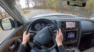 2021 Infiniti QX80  POV Test Drive Binaural Audio [upl. by Noevad]