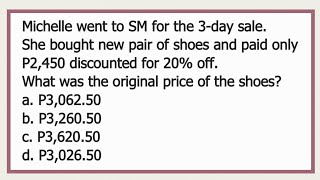 What was the ORIGINAL PRICE of the shoes Word Problem [upl. by Gombach]