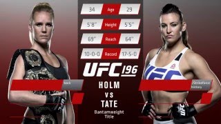 UFC 196 Inside The Octagon  Holm vs Tate [upl. by Yanat]