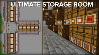 Minecraft Storage Room with Automatic Sorting System  2 Million Item Capacity [upl. by Beal]