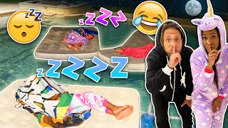 AHVI YAYA AND KARISSA WOKE UP IN THE SWIMMING POOL PRANK [upl. by Manvell]