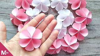 ► Cómo hacer una FLOR DE PAPEL en MINUTOS 😍🌸 [upl. by Mulry]