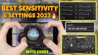 NEW😱BEST SENSITIVITY amp SETTINGS 2023🔥 4 Finger Claw Gyroscope  PUBG MOBILE [upl. by Lorianna]