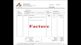 Comment Réaliser un modèle de Facture sur Excel quot Facilequot [upl. by Yboc]