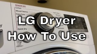 LG Dryer  How To Use [upl. by Fennessy771]