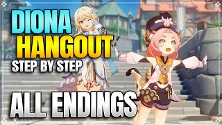 Diona Hangout Event All Endings  Achievements 【Genshin Impact】 [upl. by Eamaj689]