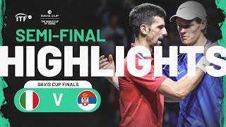 Highlights Sinner ITA v Djokovic SRB  Davis Cup Finals 2023 [upl. by Pedrotti]