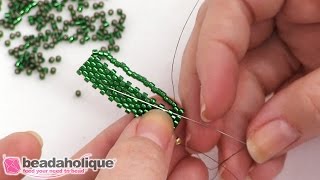 How to do fast Peyote Bead Weaving [upl. by Nannoc]