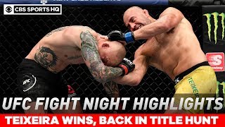 UFC Fight Night highlights Teixeira brutalizes Smith in dominant TKO victor  CBS Sports HQ [upl. by Adiaroz]