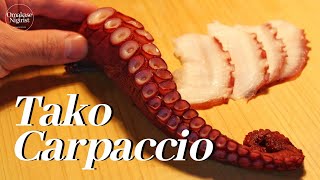 quotTako Carpaccioquot Thinly Sliced Octopus by Japanese Sushi Chef [upl. by Syl146]