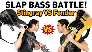 Slap Bass Battle  Fender Jazz Bass vs Musicman Stingray [upl. by Wenn]