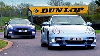 Nissan GTR vs Porsche 911 Turbo S  Fifth Gear [upl. by Doty427]