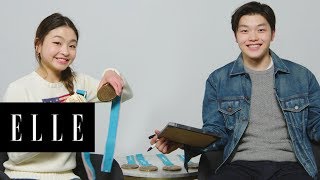 ShibSibs Maia and Alex Shibutani Play A Game of Who Knows Who Best  ELLE [upl. by Anilra]