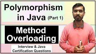 Polymorphism In Java Part 1  Method Overloading in Java [upl. by Xirdnek]