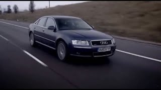 Top Gear  Audi A8 Fuel Economy Challenge from London to Edinburgh and back to London with one tank [upl. by Elbys]