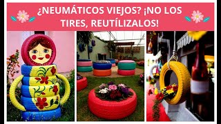 15 Hermosas Ideas De Decoración De Jardines Con Neumáticos [upl. by Htenek]