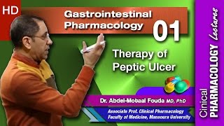 GIT Pharmacology Ar  01  Therapy of peptic ulcer disease [upl. by Ateloj]