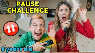 PAUSE CHALLENGE With 8 YEAR OLD KID For 24 HOURS Gone Too Far  The Royalty Family [upl. by Bernardo]